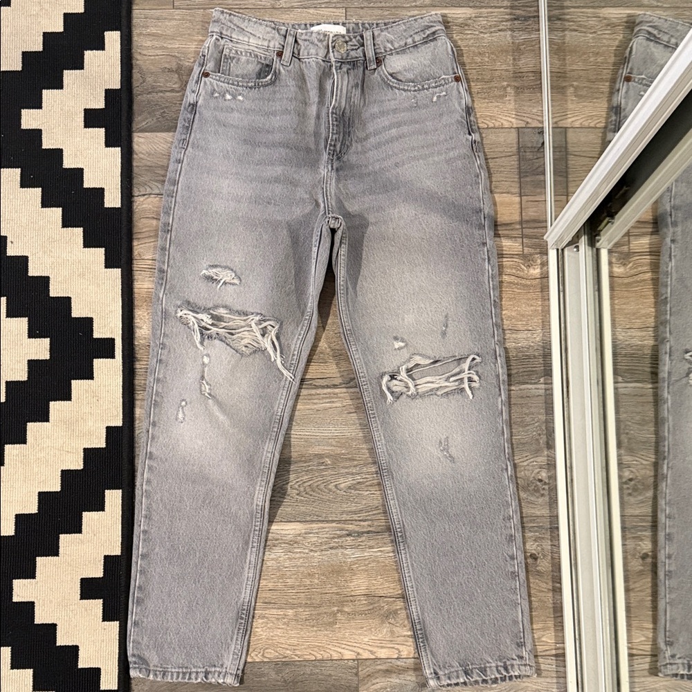 Zara Light Gray Denim Jeans